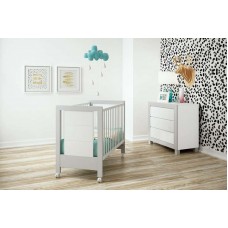 Cuna Inova Blanco mate  y Plata mate de Trama